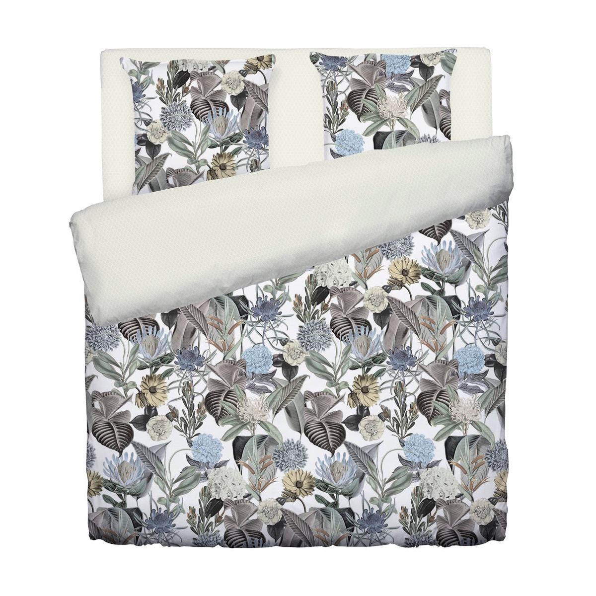 Duvet cover + pillowcase(s) cotton satin – Garden Taupe – 260 x 240 cm + 2 x (63 x 63 cm)