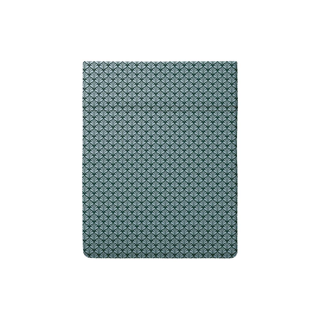 Flat sheet cotton satin – Arche florale Green