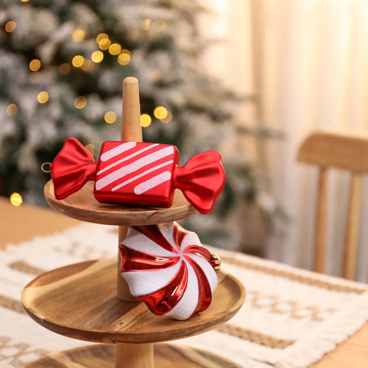 Karaca Home New Year Christmas Cany Pleasure Tree Decoration Set, 4 Piece, Multi
