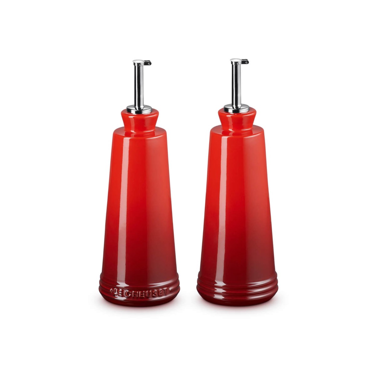 Le Creuset 300ml Stoneware Oil & Vinegar Set – Cerise