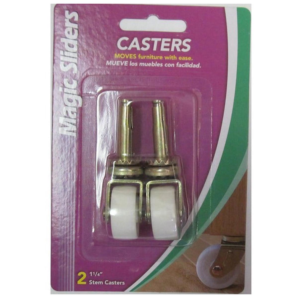 Magic Sliders Ld Roller Steam Caster 1-1/4 Inch – Gold – White
