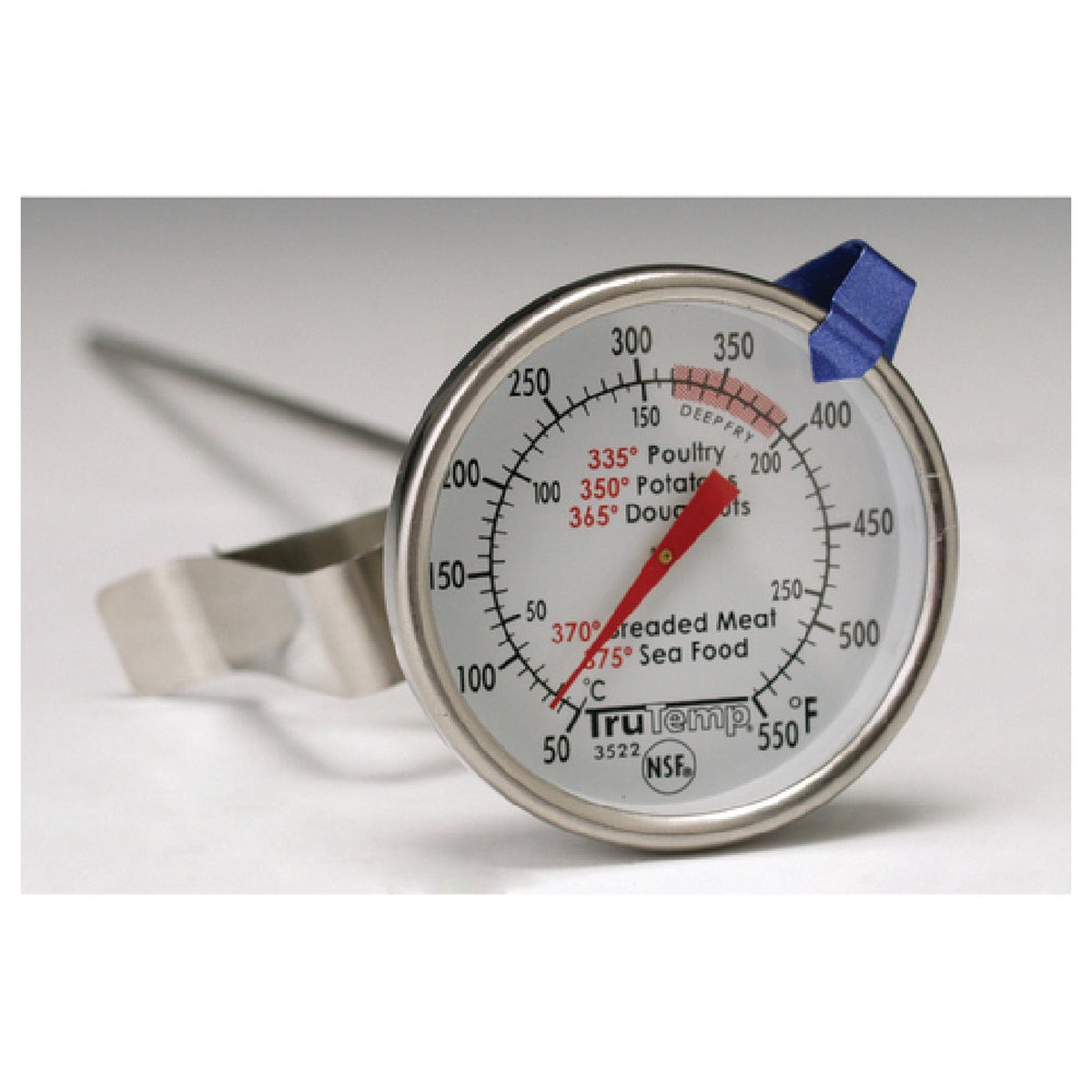 Taylor 3522FS Deep Fry Thermometer Dial 1-3/4 Inch Adjustable Clip