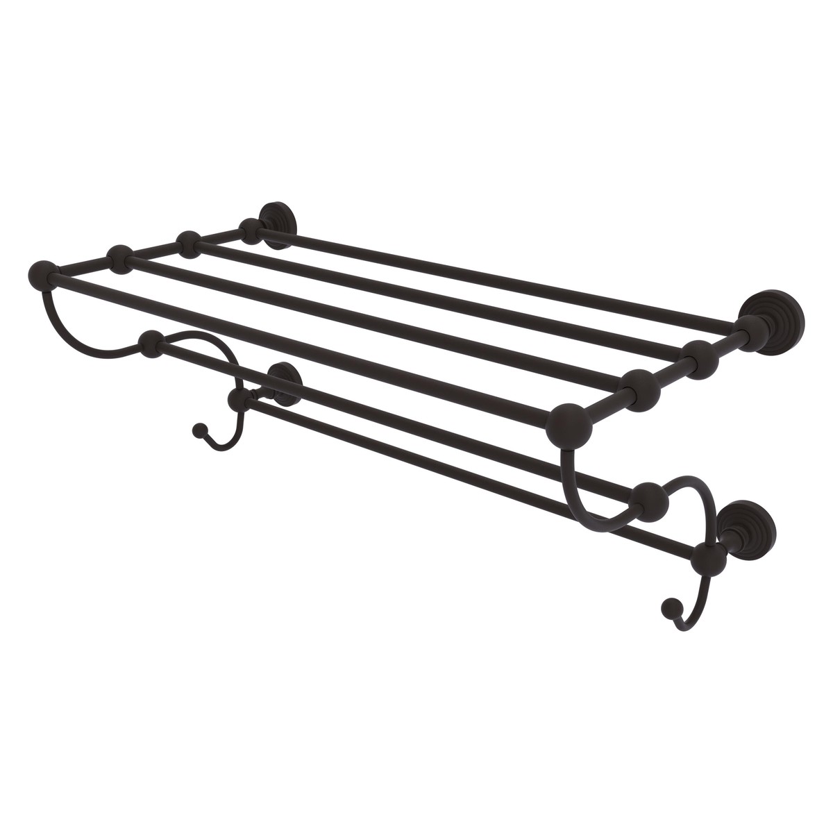 Allied Brass Waverly Place 24-in Train Rack Towel Shelf Brushed Bronze