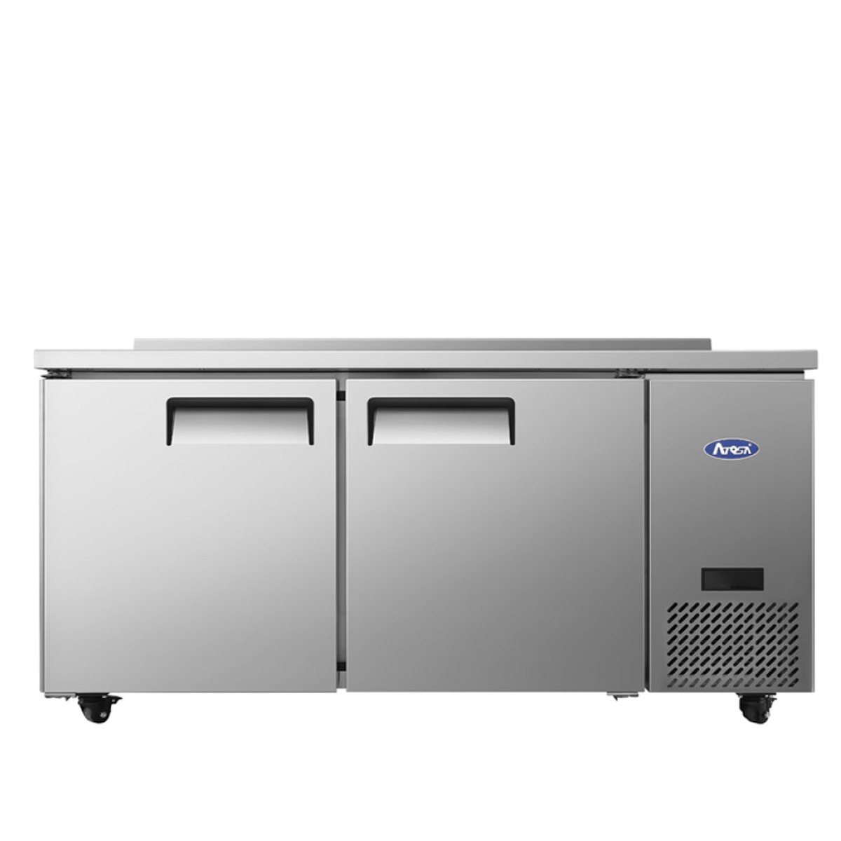 Atosa MGF67GR 67″ Side Mount Solid 2 Door Worktop Refrigerator – 18.5 Cu.Ft.