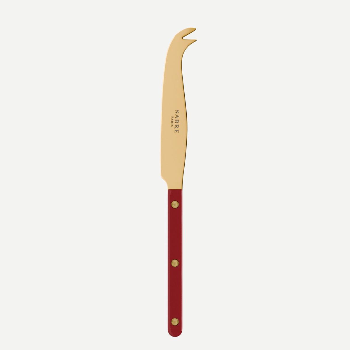 Bistrot Gold color Solid, Burgundy – Cheese knife large