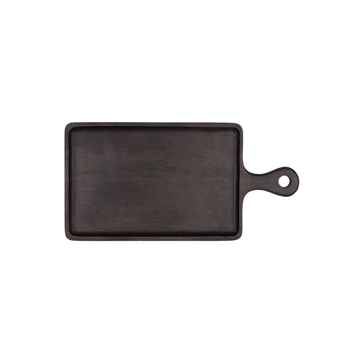 Chef Inox Rect Serving Board W/HDL Mangowd 300x400x200mm Drk
