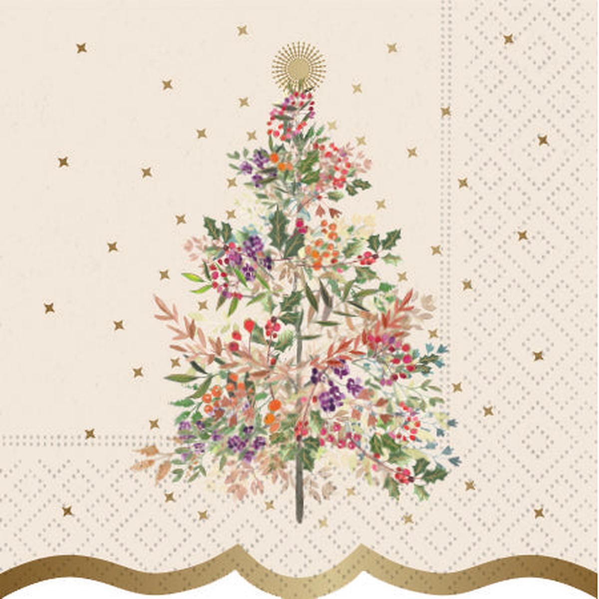 COCKTAIL NAPKINS SCALLOPES EDGE FOIL
