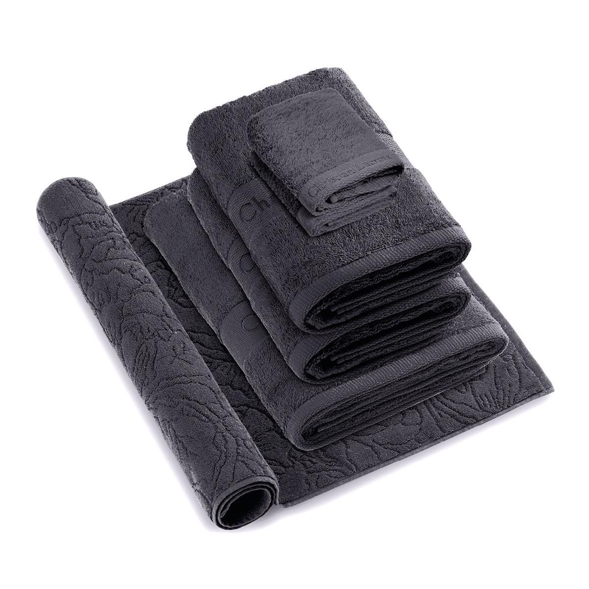 Complete bath linen set combed cotton – Azur – Dark grey