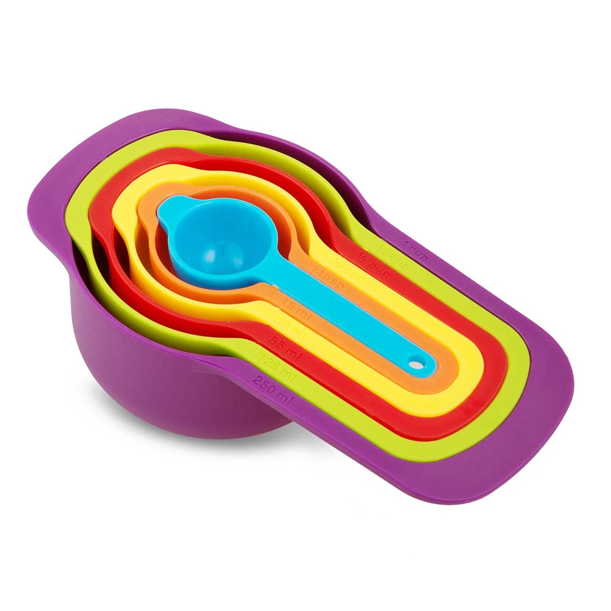 Crick Crack Measuring Cups and Spoons Set, 17cm, 6 Piece, Multi