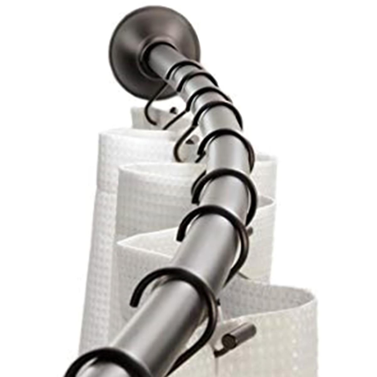Curved Shower Rod – Brown