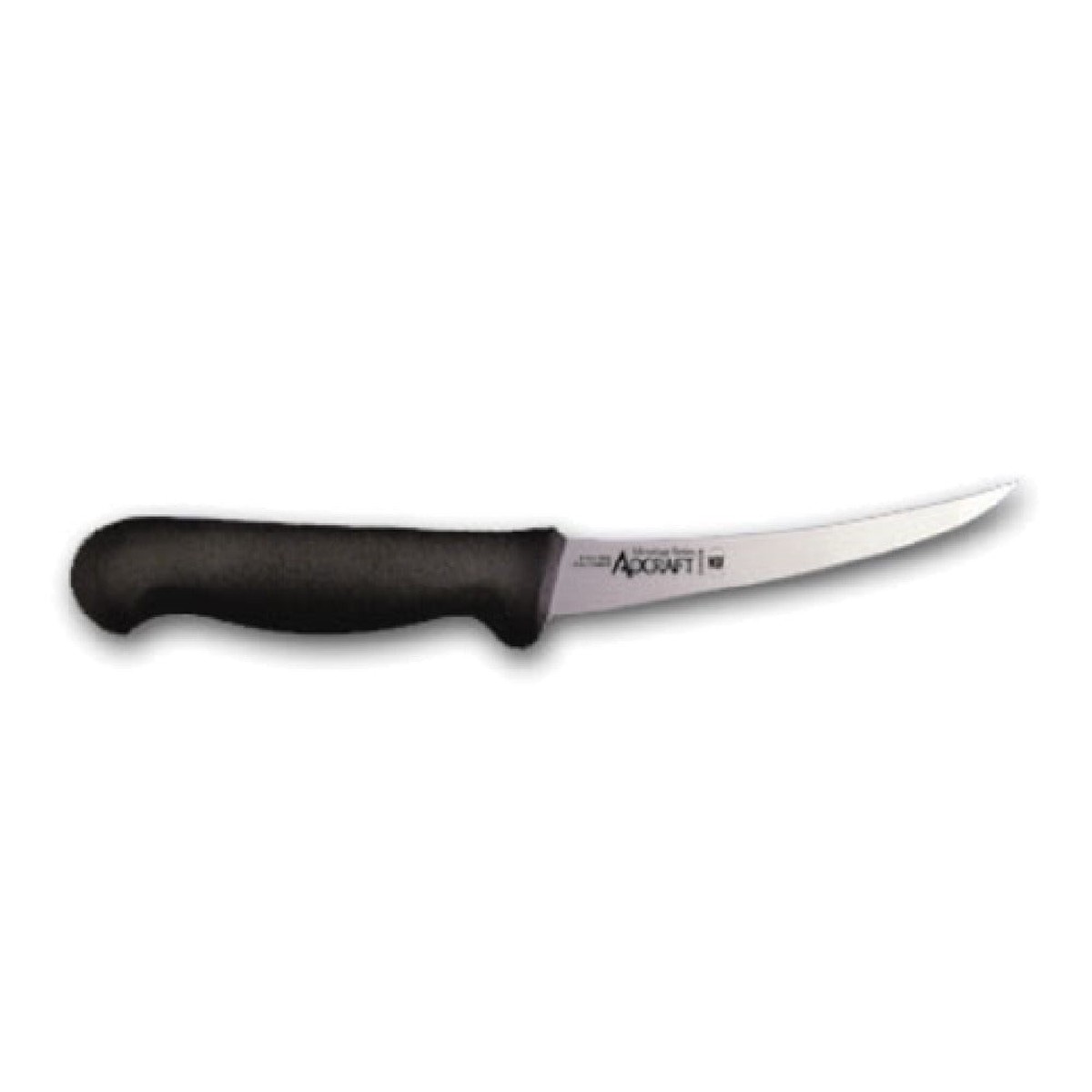 CUT-6.25WBBL 6-1/4 Inch Stiff Boning Knife High Carbon Steel Black Polypropylene