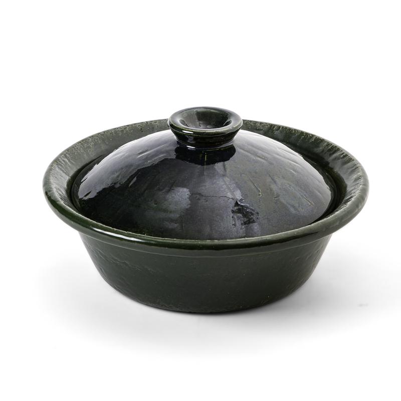 Donabe Clay Pot – Large – Dark Green