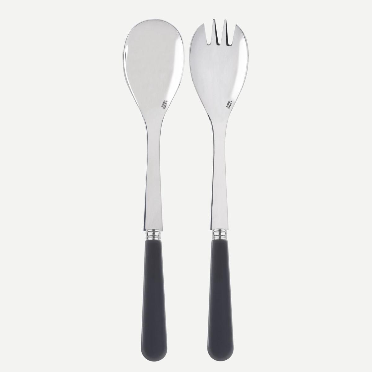 Duo, Dark grey – Salad cutlery set
