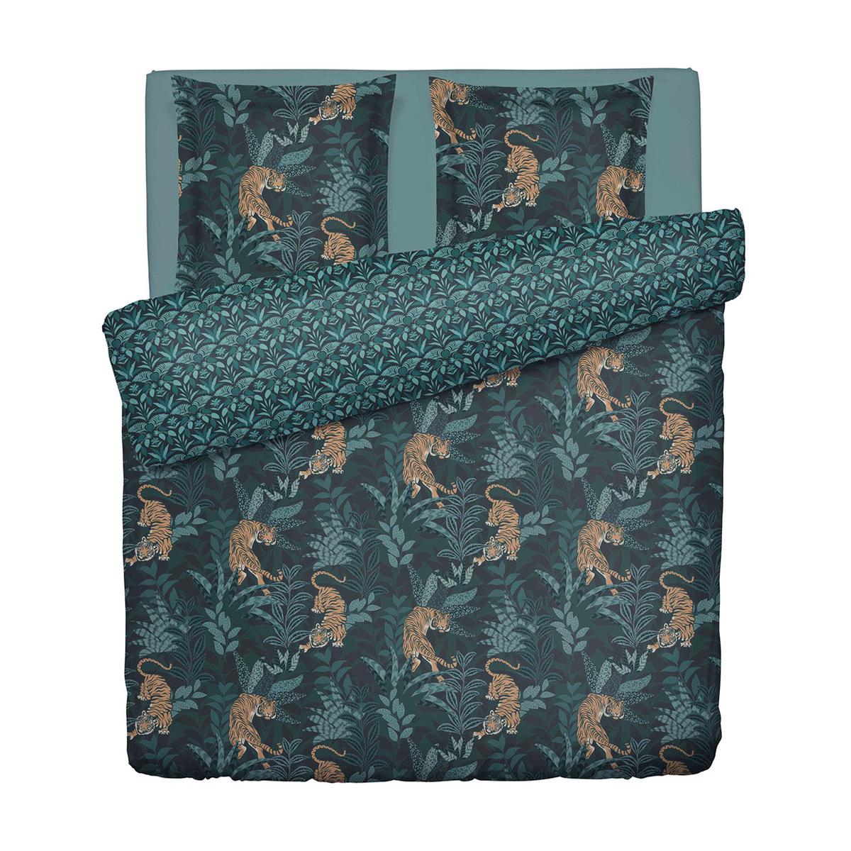Duvet cover + pillowcase cotton satin – Jaro Blue – 240 x 220 cm + 2 x (63 x 63 cm)