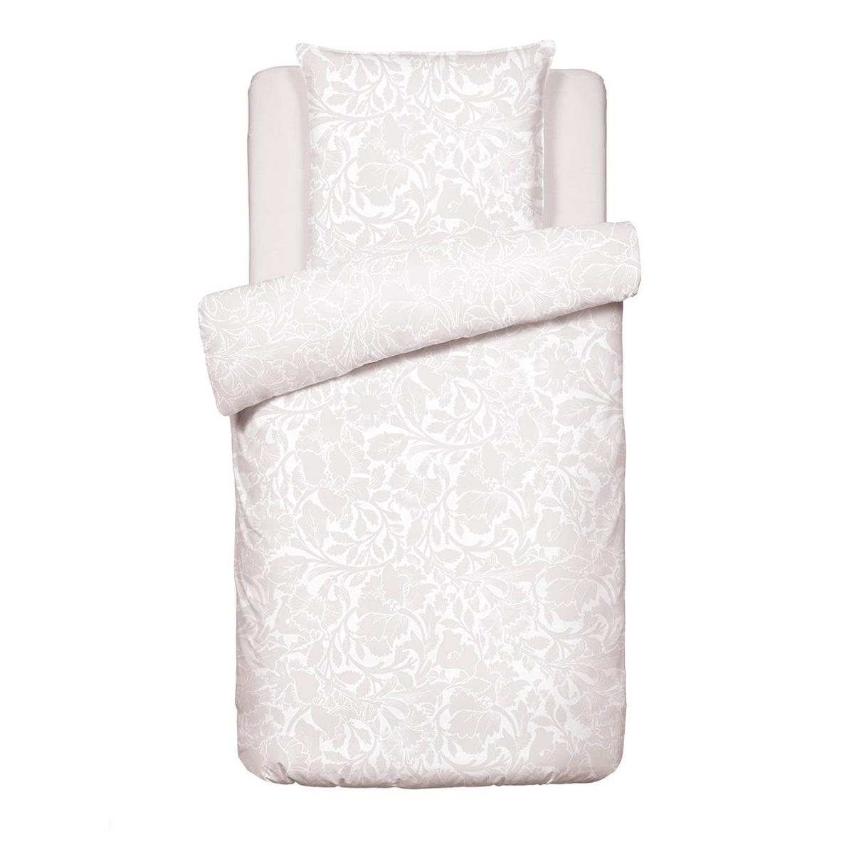 Duvet covers + pillowcase(s) cotton satin – Arabesque Taupe – 2 x (135 x 200 cm) + 2 x (80 x 80 cm)