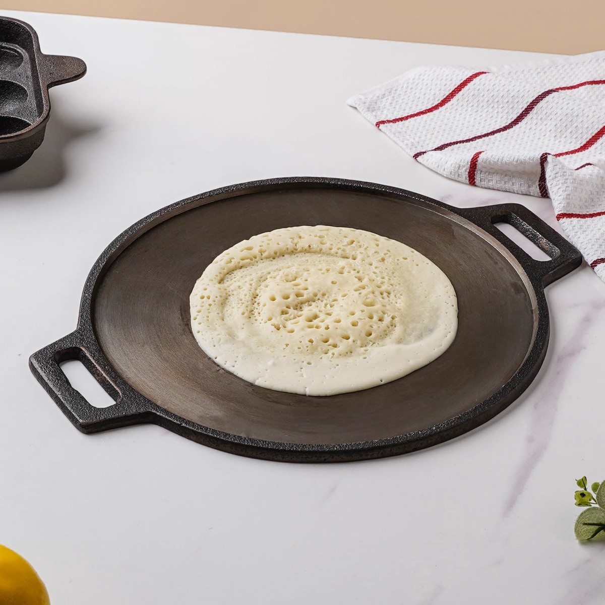 Empress Cast Iron Ultra Smooth Dosa Tawa 12 Inch