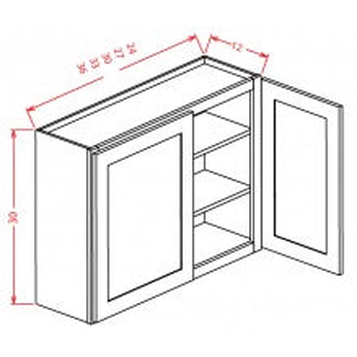 English White 24″ W x 30″ H Wall Cabinet Pre-Assembled