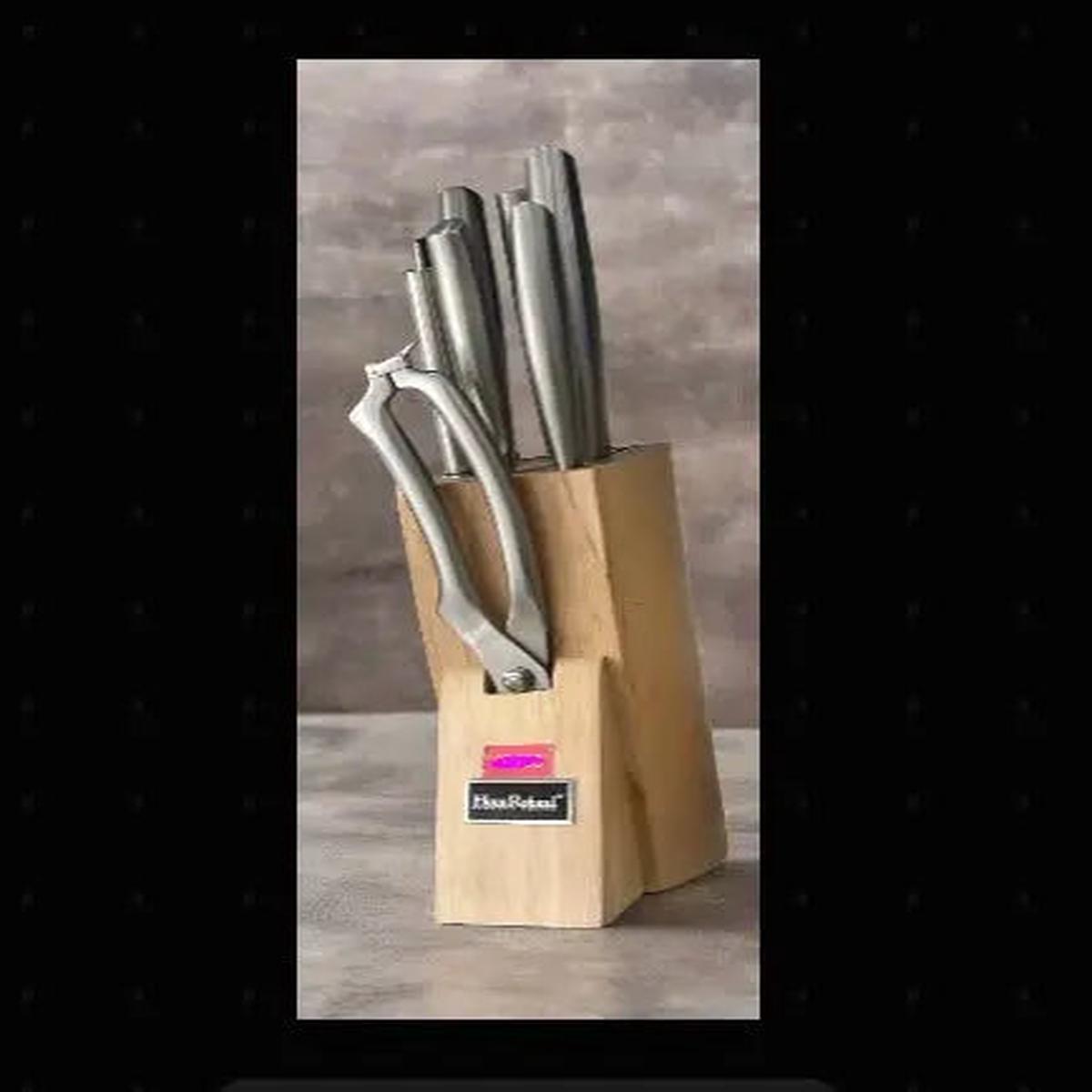 Haus Roland 8-Piece Knife Set with Wooden Block.