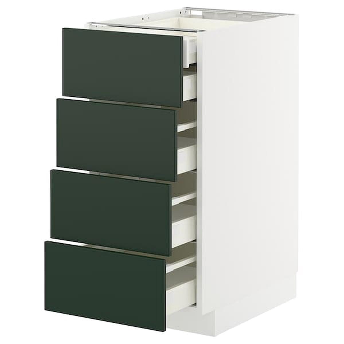 METOD / MAXIMERA base cb 4 frnts/2 low/3 md drwrs, white/Havstorp deep green, 40×60 cm