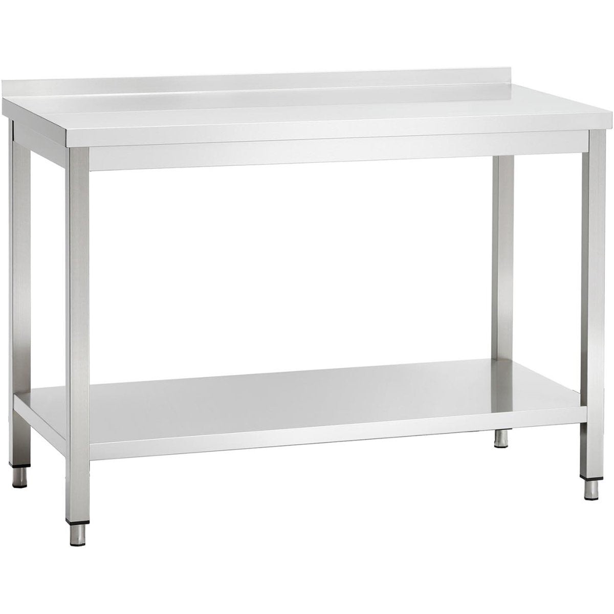 Professional Work Table Stainless Steel Bottom Shelf Upstand 1500x700x850mm | Vt157 Slb