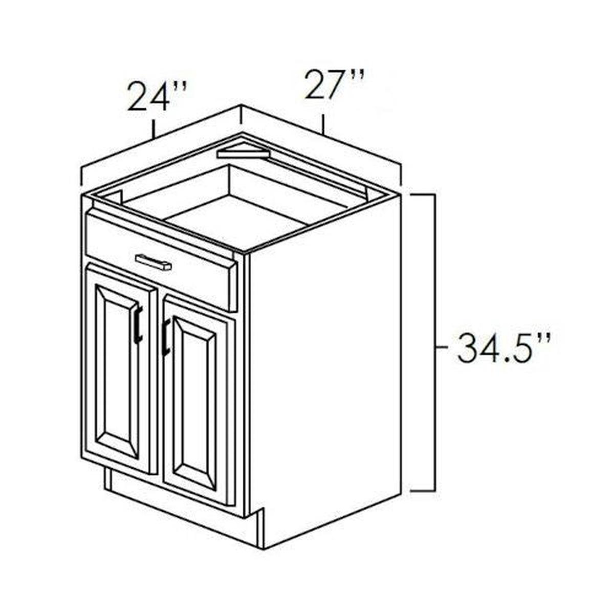 Shaker Navy Blue 27″ Base Cabinet Pre-Assembled