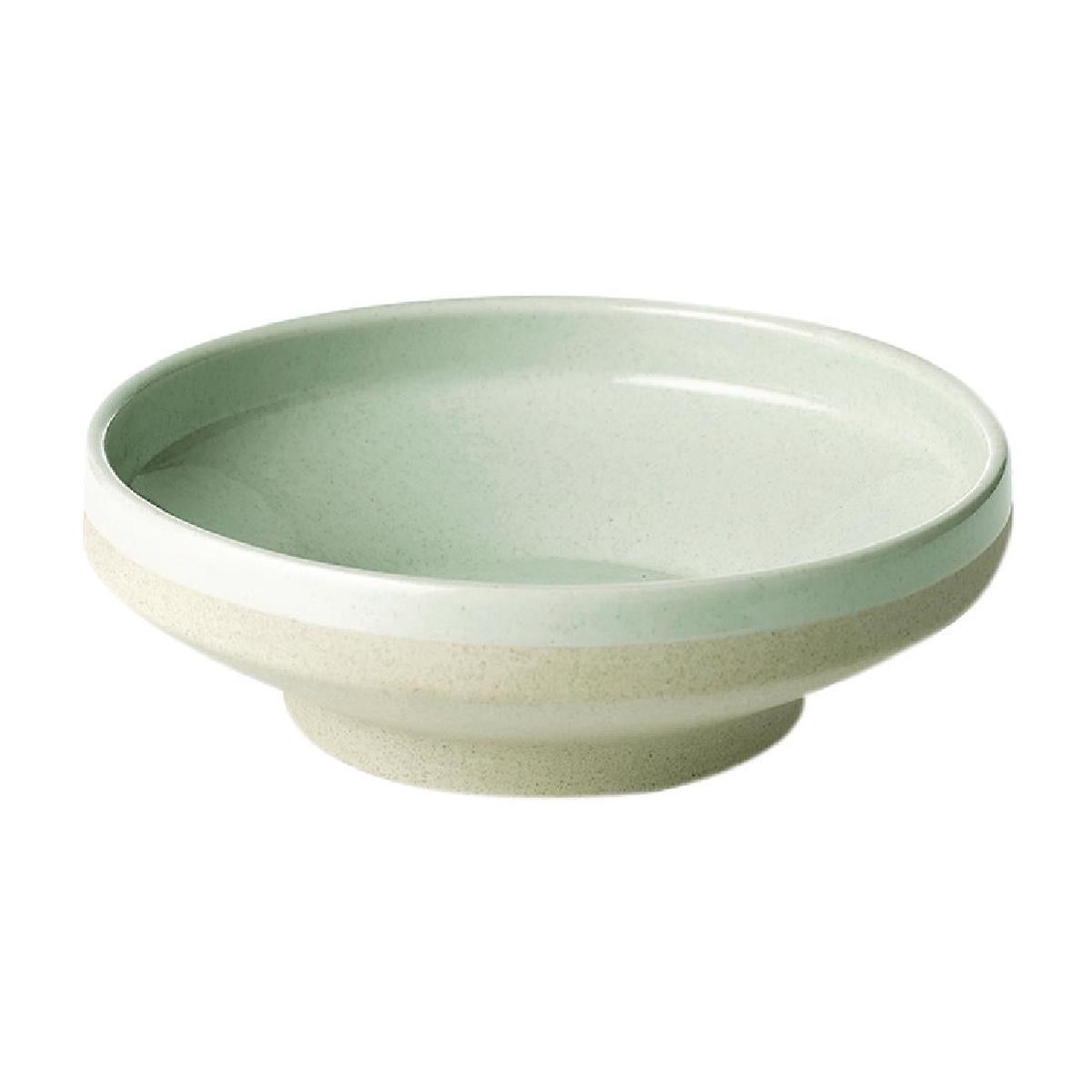 Tablekraft Soho Footed Round Bowls Reactive Limestone 230mm (6 Pack) (Pack of 6) PAS-FL351