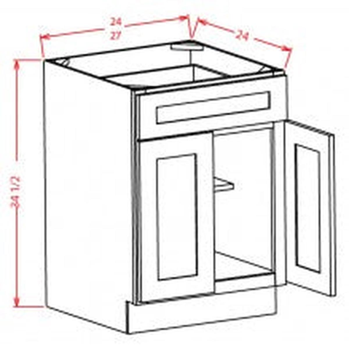 Torrance White 24″ Base Cabinet
