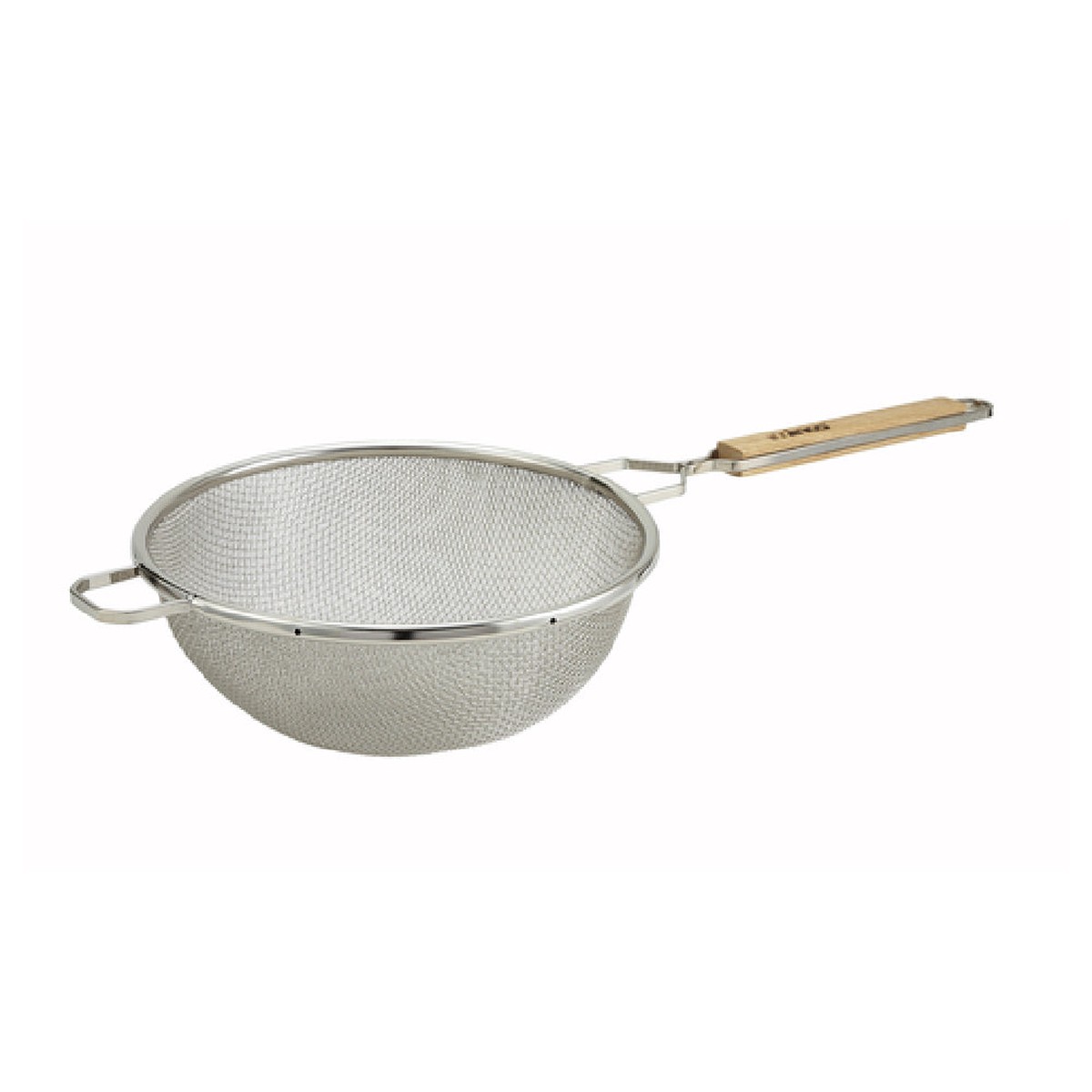 Winco MST-6D 6-1/4 Inch Diameter Medium Mesh Strainer with Wooden Handle