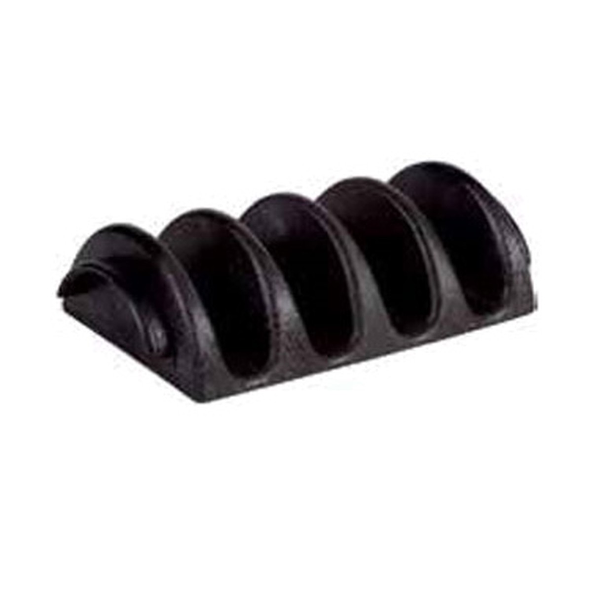Winco PTS-4 Taco Server, 8″L x 5″W x 2-1/2″D, holds (4) tacos, BPA free, plastic, black, NSF