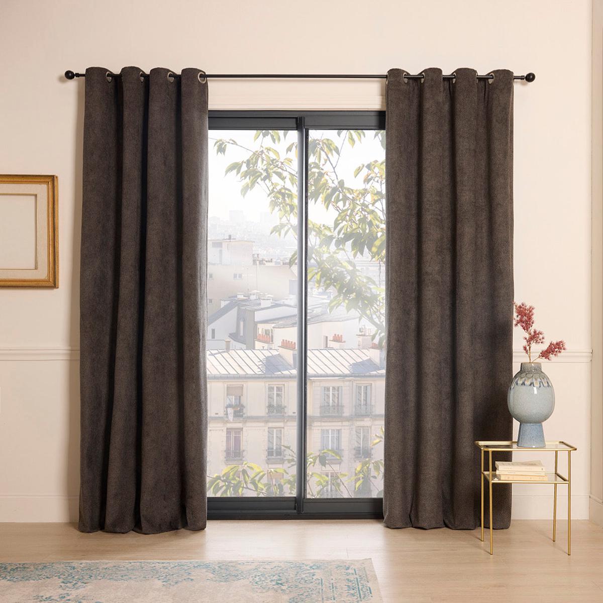 Blackout eyelet curtain – Santorin Dark grey