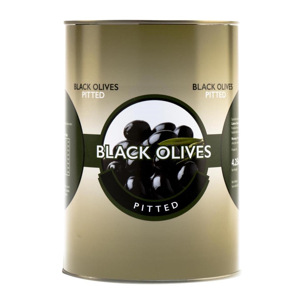 Caterers Pride Black Pitted Olives 4.25kg – HW329