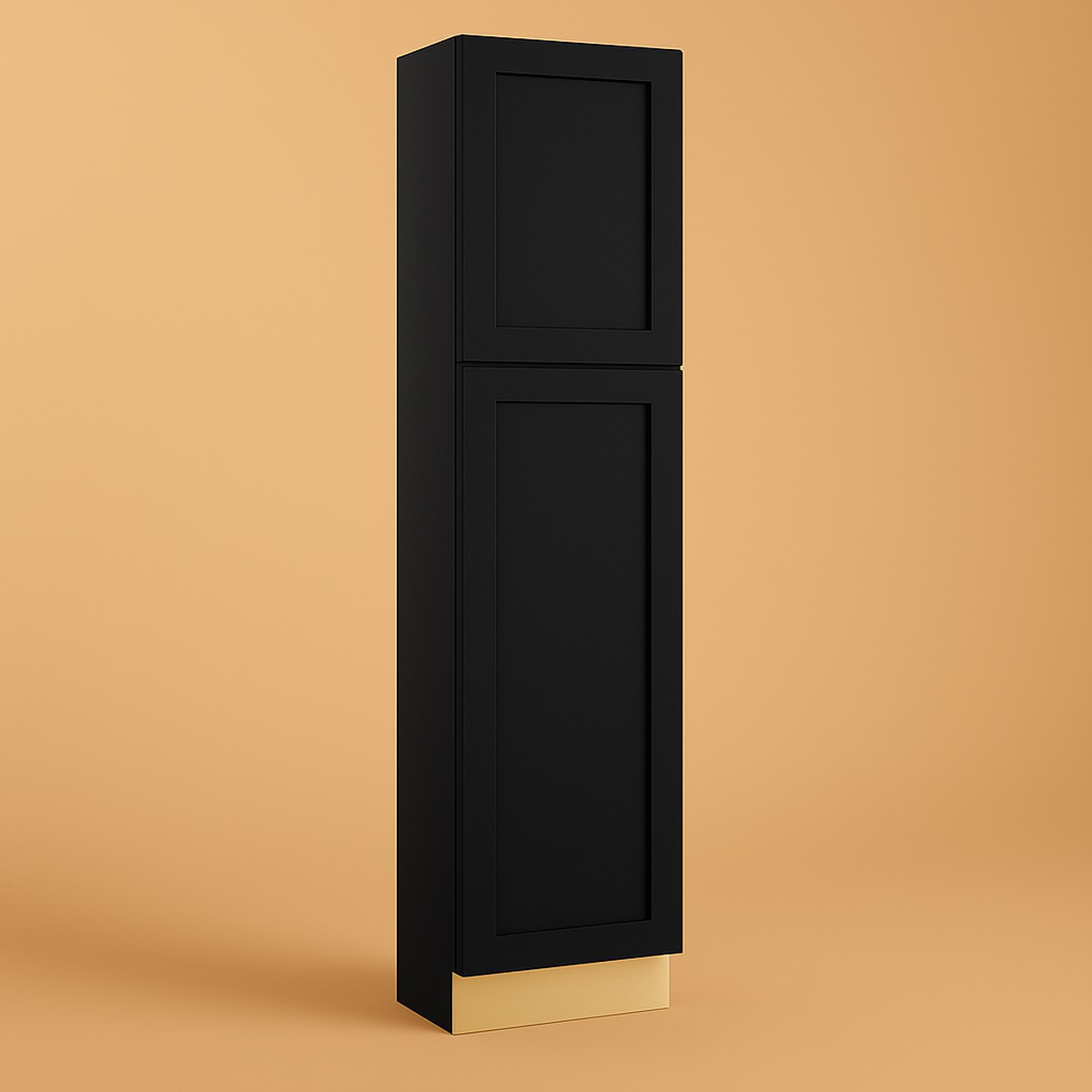 Hampton Bay Avondale 18 in. W x 24 in. D x 84 in. H Shaker Pantry Cabinet in Raven Black