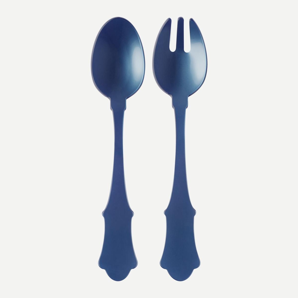 Honorine, Steel blue – Salad cutlery set