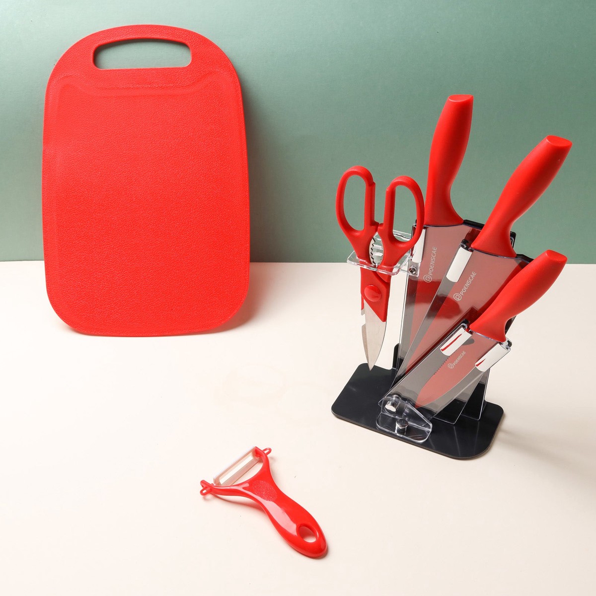 Knife Block Set – Red