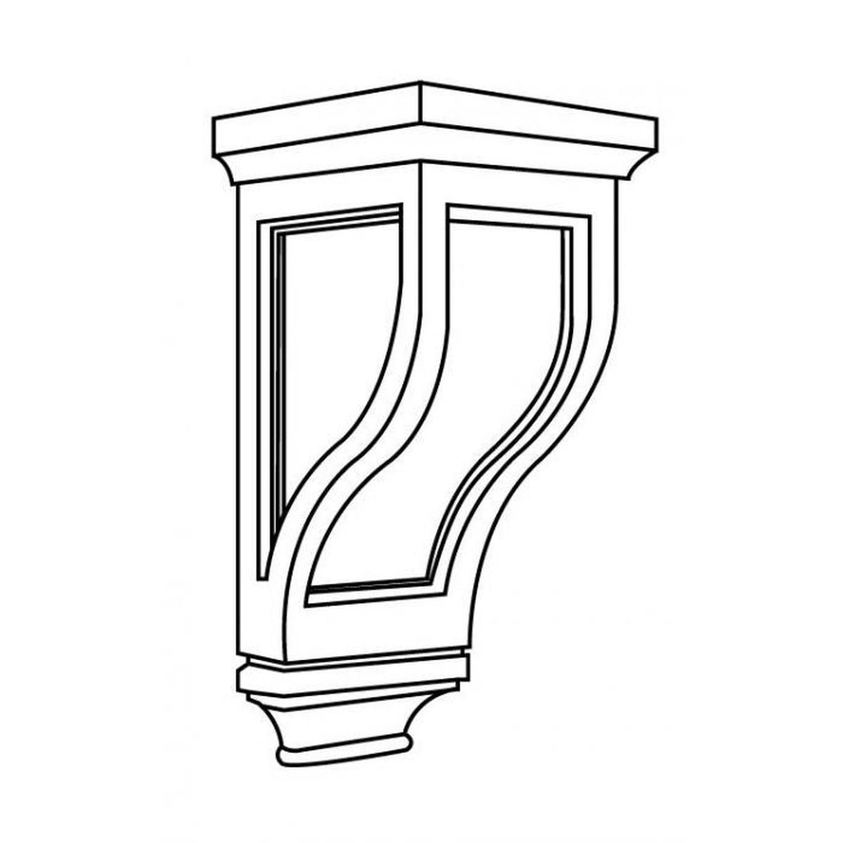 Navy Blue Shaker Large Corbel Pre-Assembled