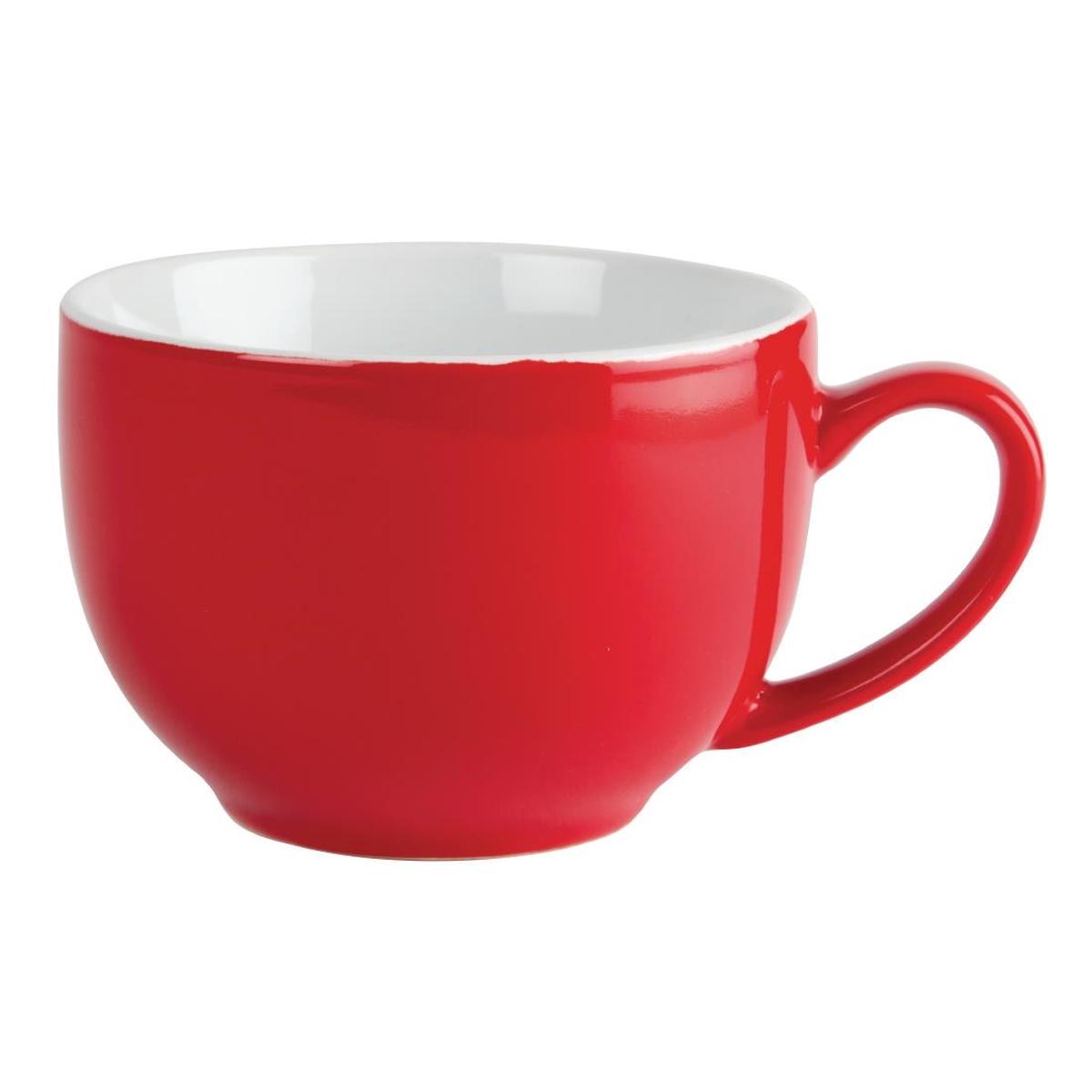 Olympia Cafe Cappuccino Cup Red – 340ml 11.5fl oz (Box 12) PAS-GK076