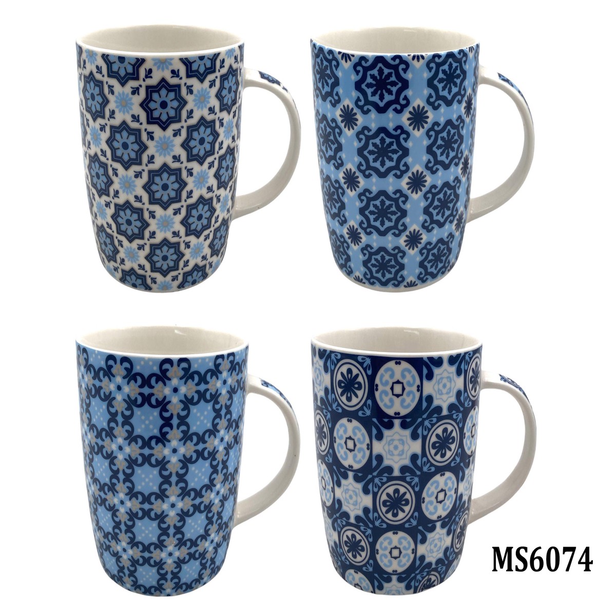 Porcelain Mug with Bleu Morroc Design