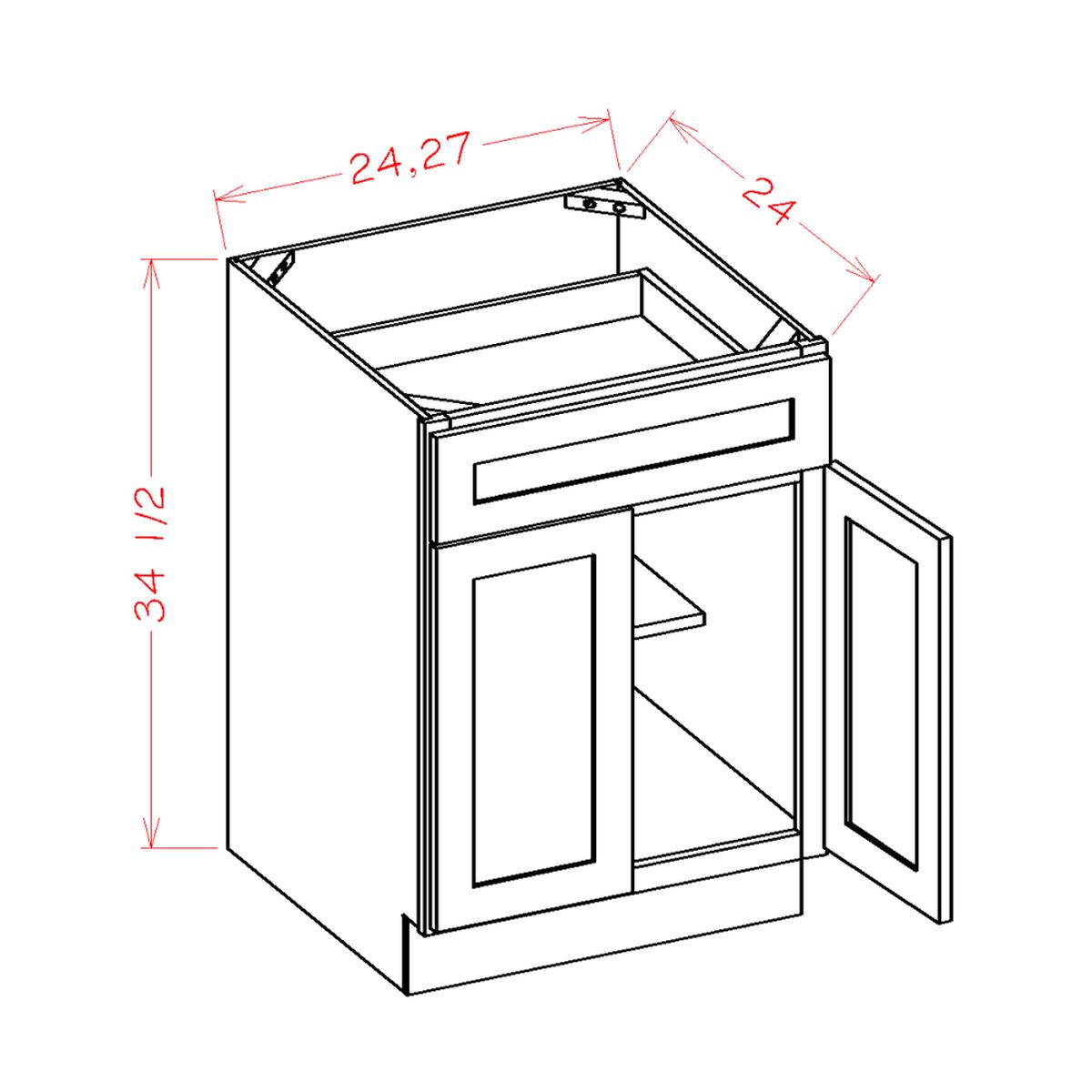 Rigby Mist Shaker 27″ Base Cabinet Pre-Assembled
