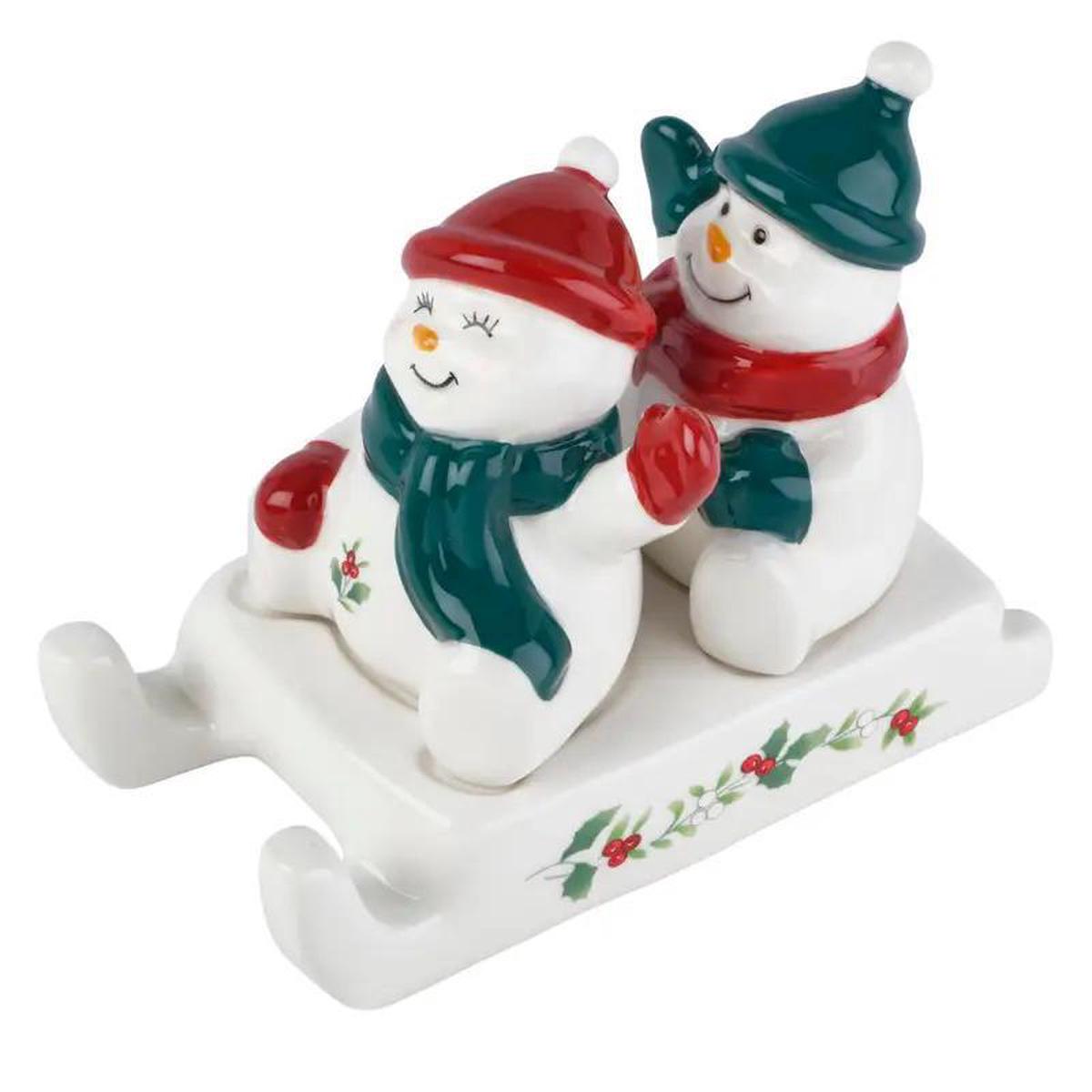 Salt & Pepper Snowman Sled