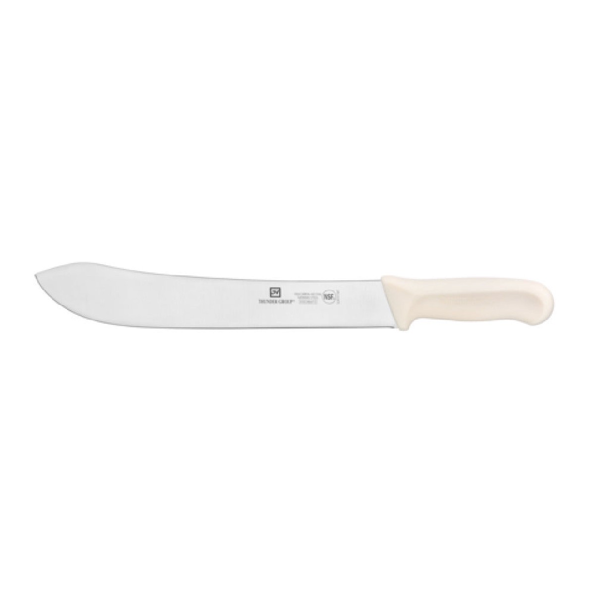 Thunder Group SLKF417WT Butcher Knife 12″ Blade White Polypropylene Handles
