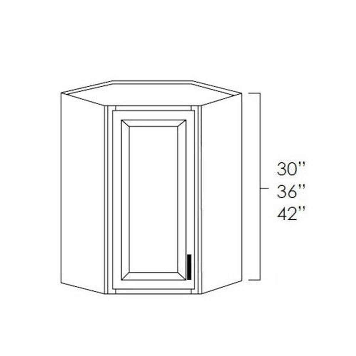 Toffee Shaker 24″ x 30″ Diagonal Corner Wall Cabinet