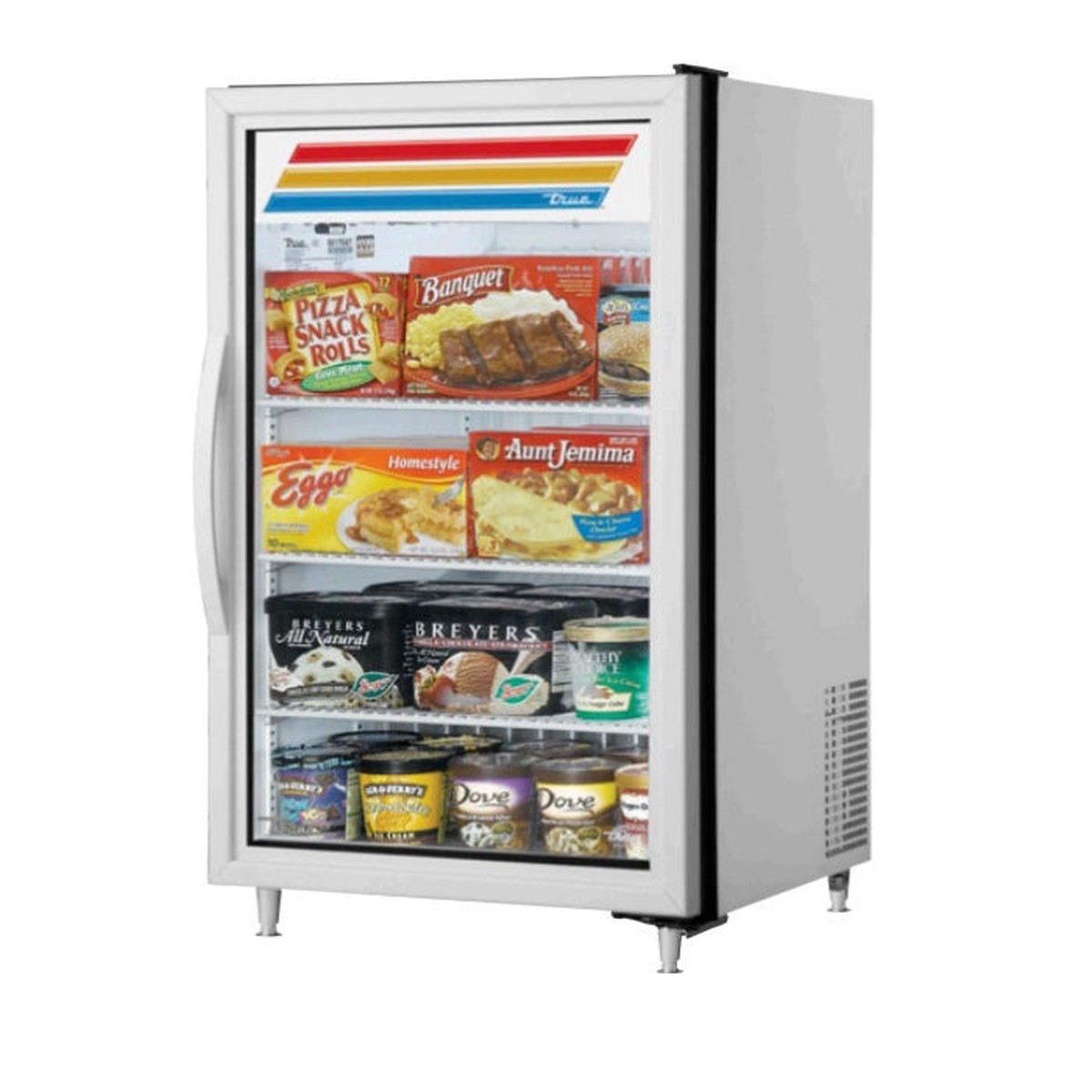True 24″ GDM-07F-HC~TSL01 Glass Swing Door Countertop Display Merchandising Freezer