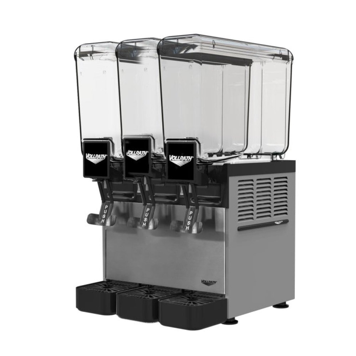 Vollrath VBBC3-37-A 6 Gal. Triple Tank Refrigerated Beverage Dispenser with Agitator Circulation