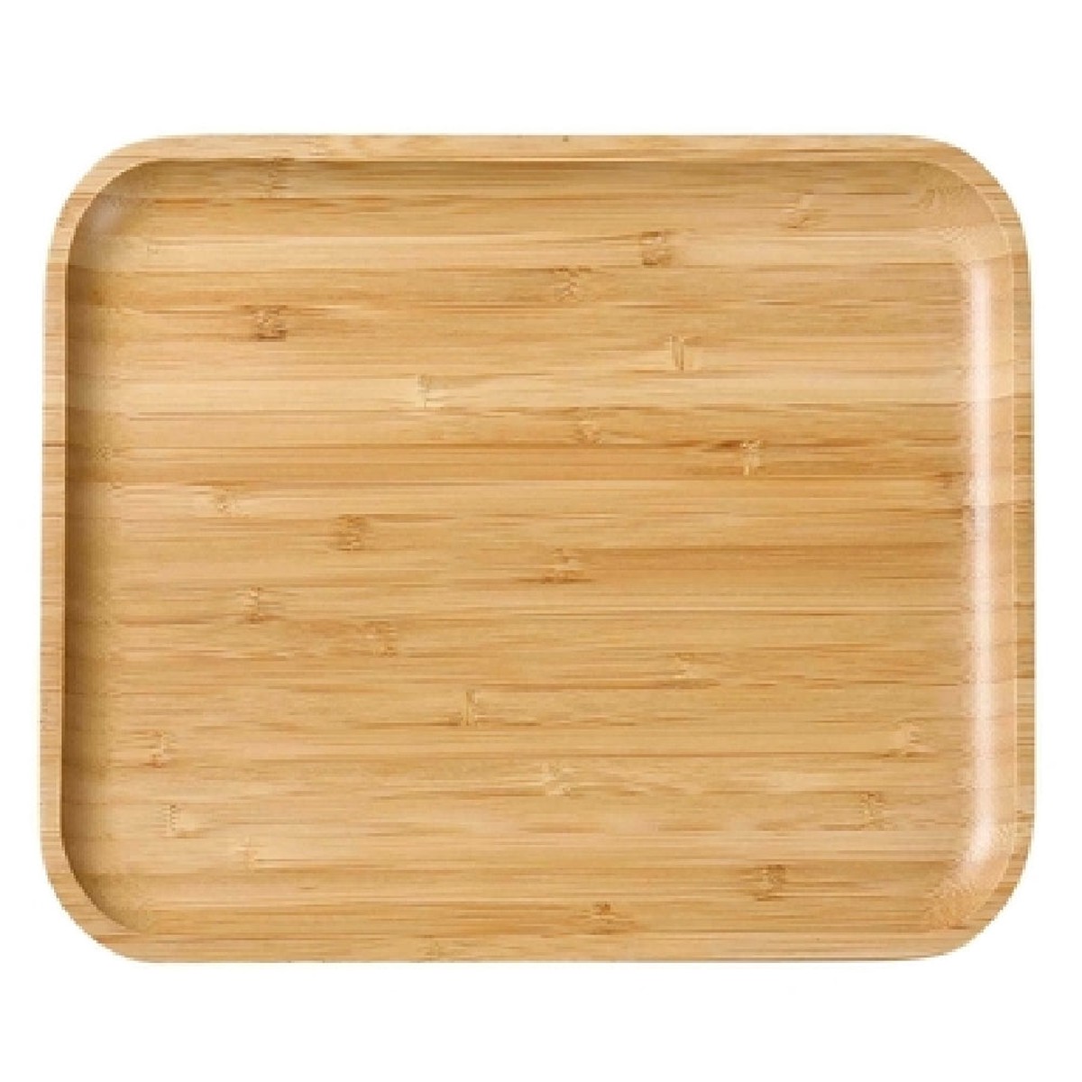 Yanco BB-112 12 Inch Rectangular Bamboo Tray - 12 Packs