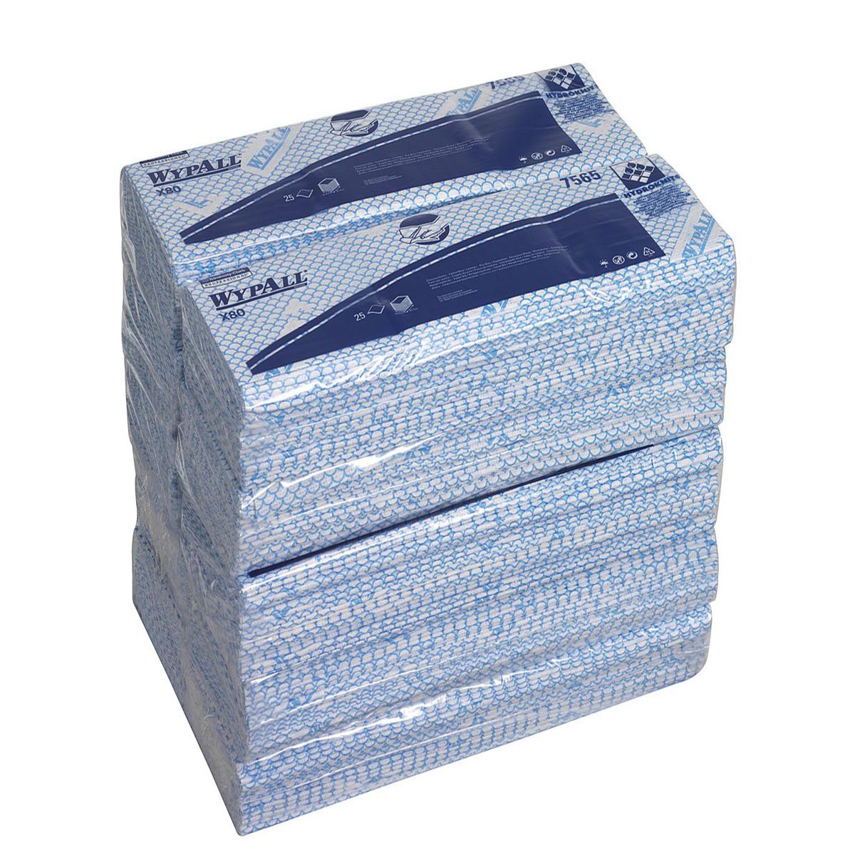 WypAll X80 Blue Cleaning Cloths - 1x10