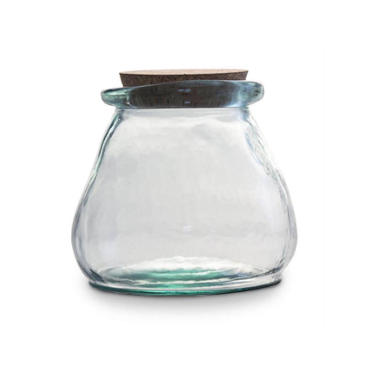 1.5 Litre Recycled Glass Jar with Cork Lid