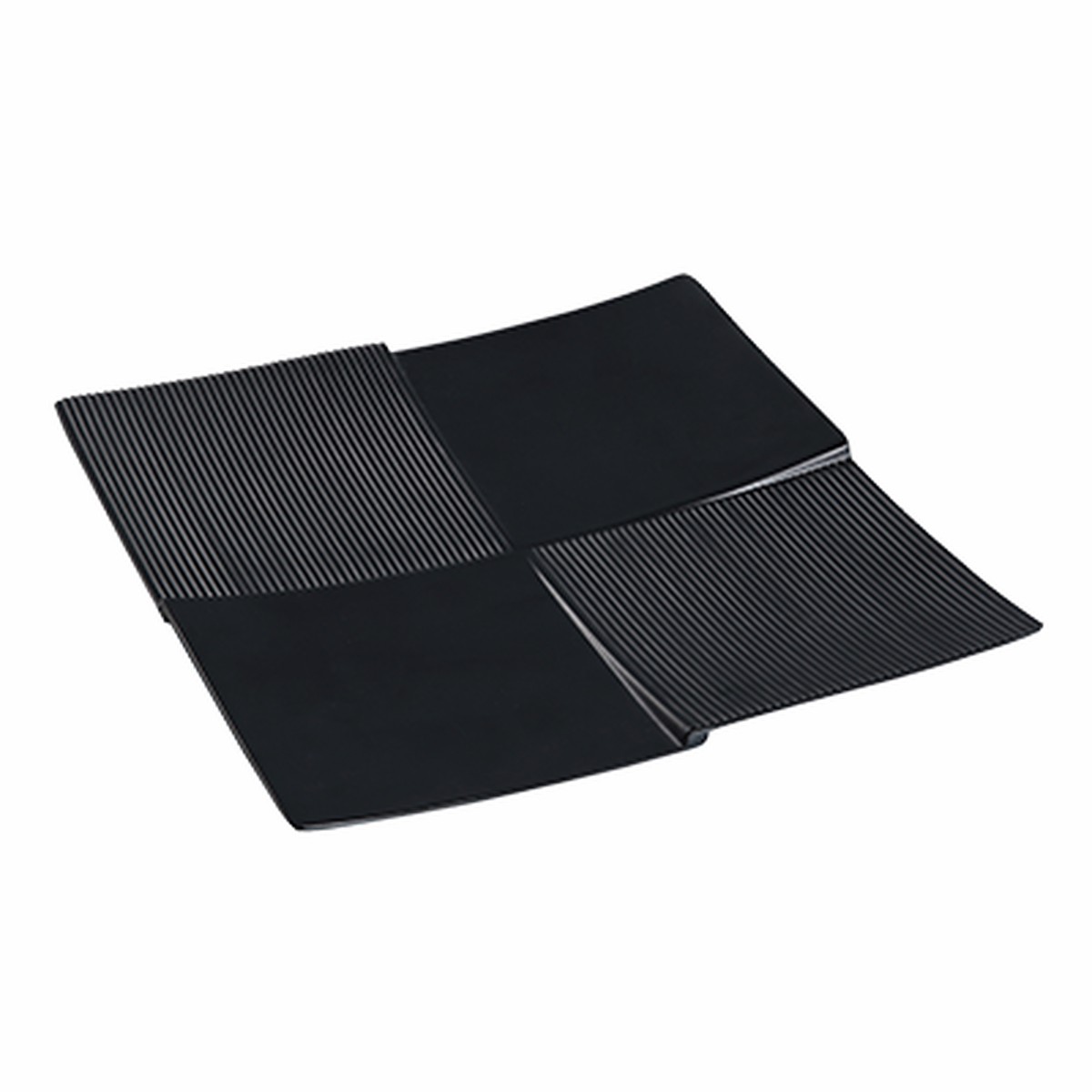 Yanco BP-5111 Black Pearl Display Plate, 11", square, Asian style, melamine, black