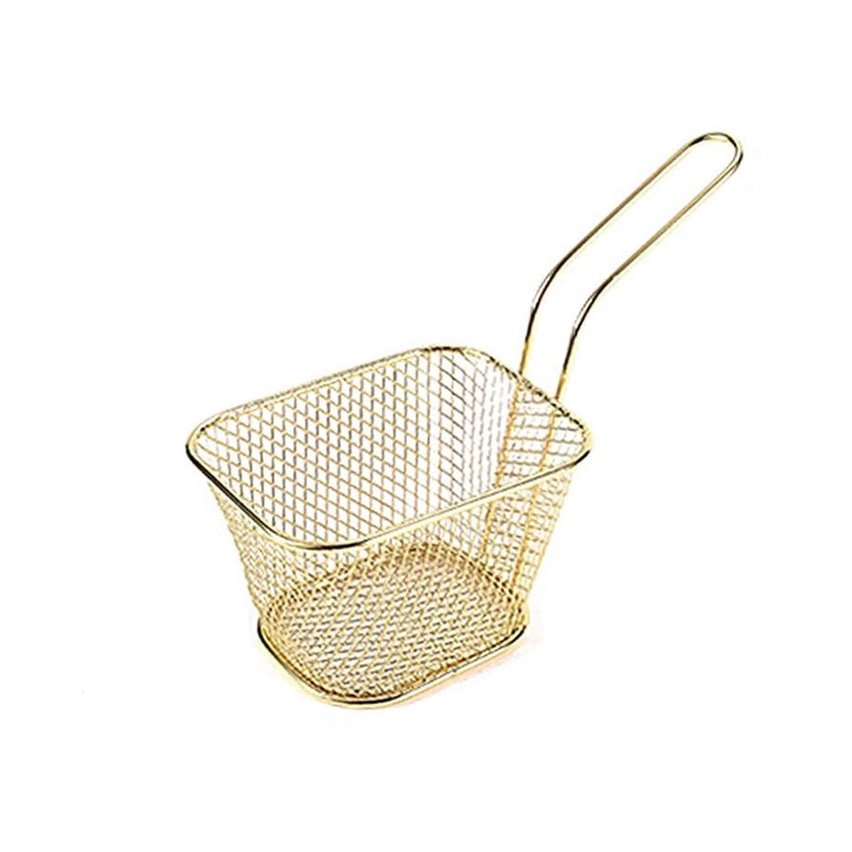 Yhshop Basket With Handle 200X90X100 Mm -Gold