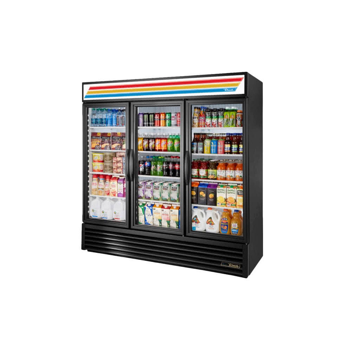 (USED) True GDM-72-HC~TSL01 78" Black Frosted Glass Door Refrigerated Merchandiser