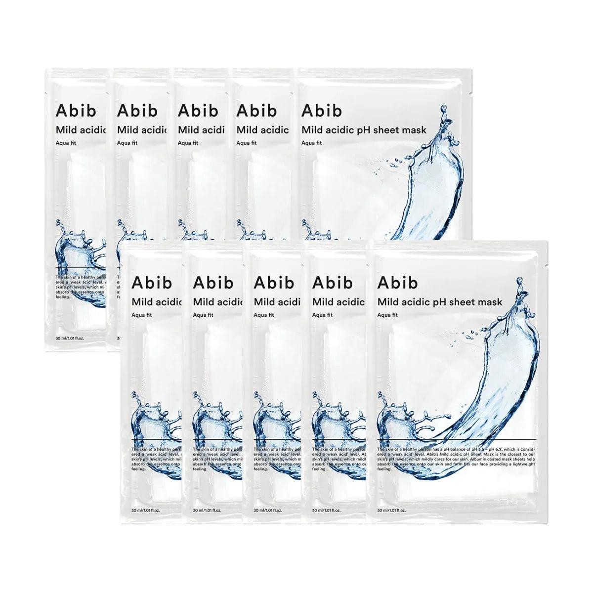 Abib Mild Acidic pH Sheet Mask Aqua Fit Box of 10 (Exp 0928)